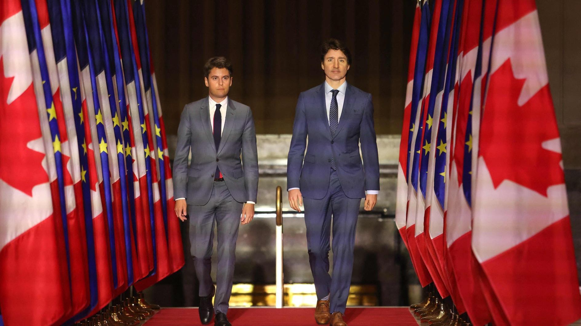 De Franse premier Trudeau verdedigt het handelsverdrag tussen Canada en de EU