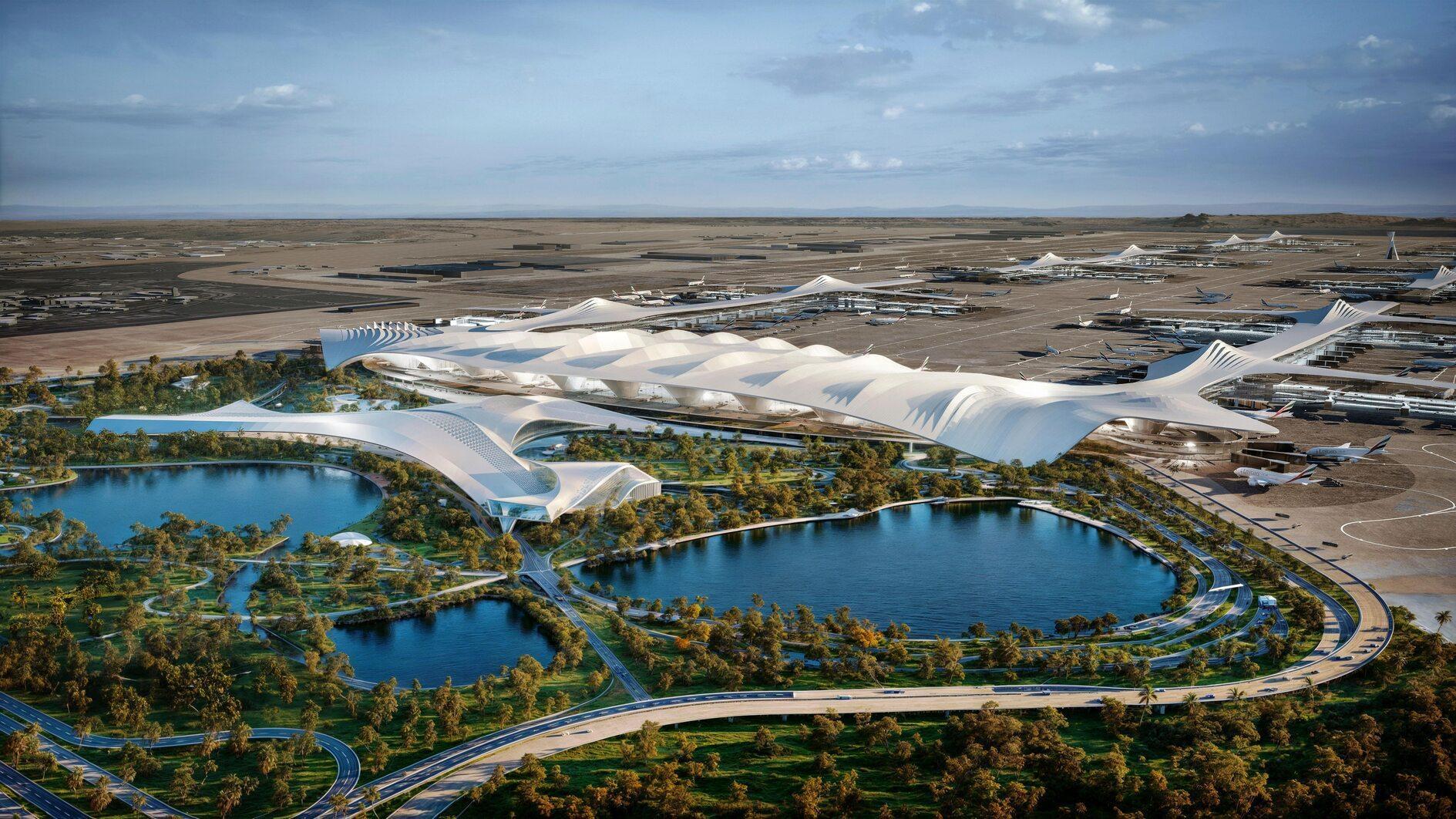 Dubai begint met de bouw van 's werelds grootste luchthaventerminal