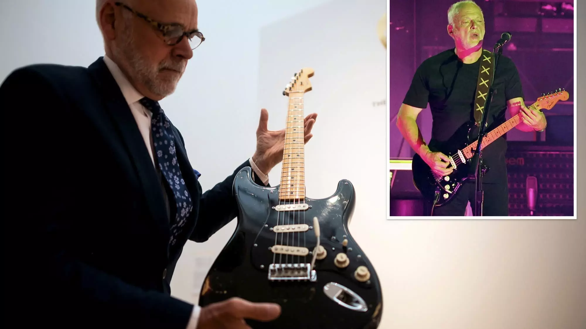 Pink Floyd-gitaar Black Strat wordt op een veiling verkocht voor een recordbedrag van $ 14,6 miljoen