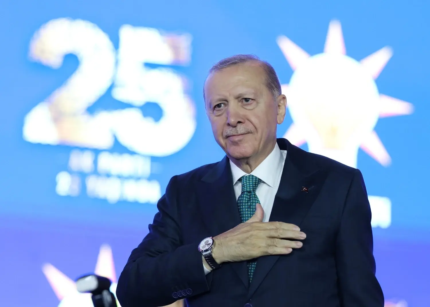Erdoğan zegt dat de AKP de komende vijftig jaar in kaart heeft gebracht