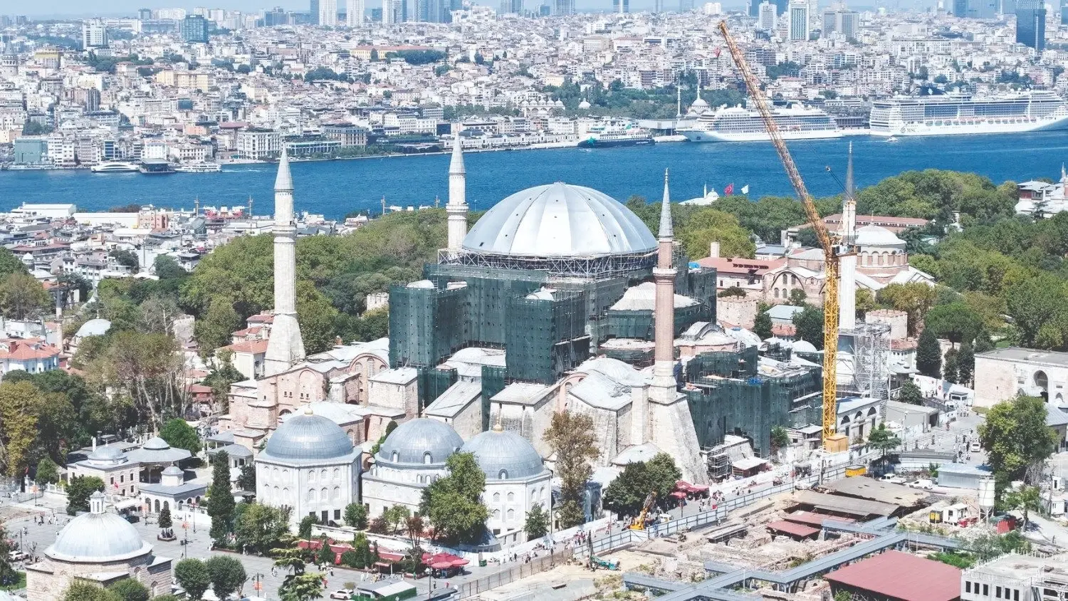 De restauratie van de Hagia Sophia bereikt een belangrijke mijlpaal