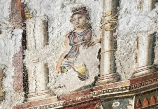 Oud fresco van de maritieme stad, mozaïek onthuld in Rome